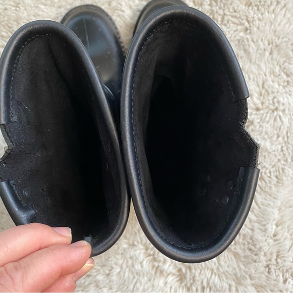 MICHAEL KORS WOMAN BIKER ANKLE RAINBOOT RUBBER DEVENPORT RAINBOOTIE Sz 6 - Picture 7 of 9